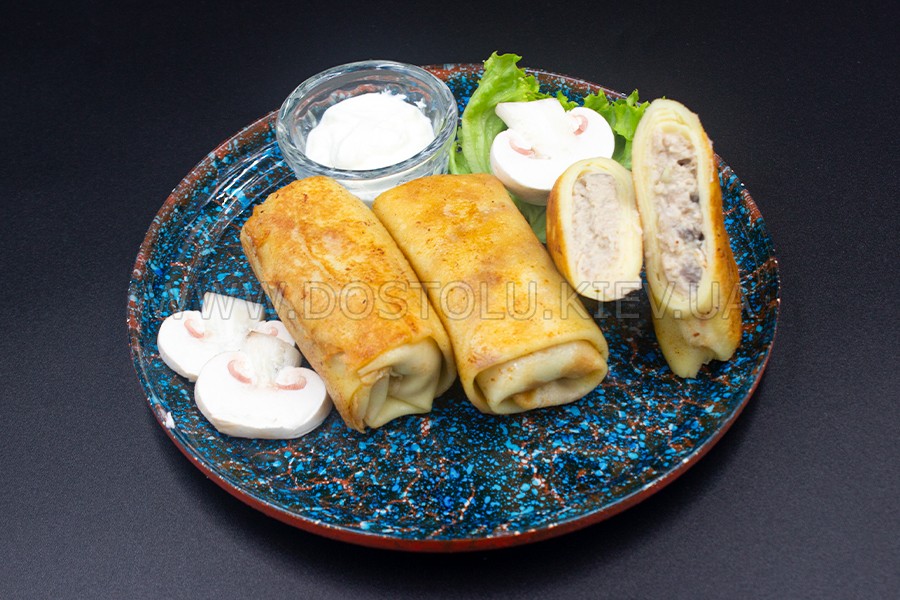 Млинці з куркою та грибами (1 кг)
